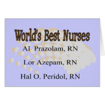 "World's Best Nurses" --Hilarious Nurse Gifts Cards