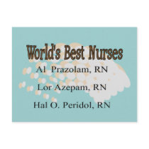 "World's Best Nurses" --Hilarious Nurse Gifts Post Card