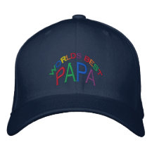 World's Best Papa Hat Embroidered Hats