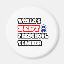 World's Best Preschool Teacher Magnets