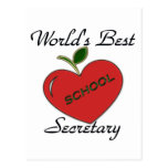 World's Best School Secretary Post Cards