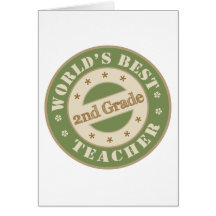 Worlds Best Second Grade Teacher Greeting Card