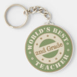 Worlds Best Second Grade Teacher Keychain