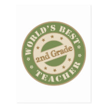Worlds Best Second Grade Teacher Postcards