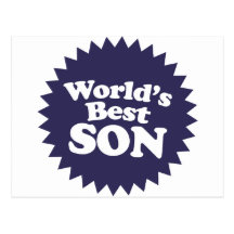 World's Best Son Post Card