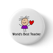 World's Best Teacher Buttons