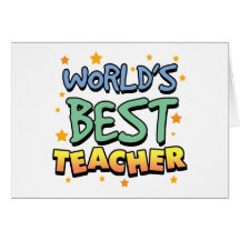 World's Best Teacher Greeting Cards