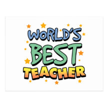 World's Best Teacher Postcard