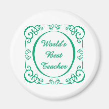 World's Best Teacher Refrigerator Magnet
