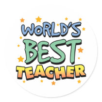 World's Best Teacher Stickers