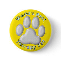 World's Best Therapy Pet Pinback Button