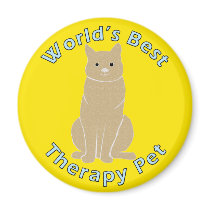 World's Best Therapy Pet Refrigerator Magnet