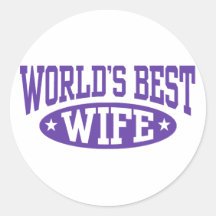 World's Best Wife Round Stickers