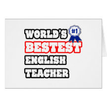 World's Bestest English Teacher Cards