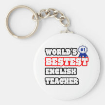 World's Bestest English Teacher Keychain