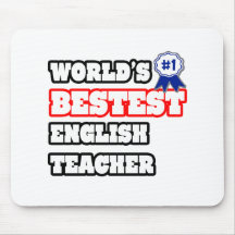 World's Bestest English Teacher Mousepads