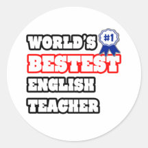 World's Bestest English Teacher Stickers
