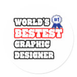 World's Bestest Graphic Designer Sticker
