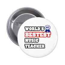 World's Bestest Music Teacher Pin