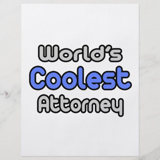 World's Coolest Attorney Personalized Flyer