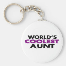 Worlds Coolest Aunt Key Chain