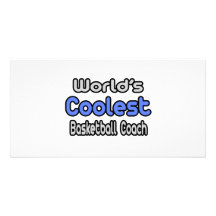 World's Coolest Basketball Coach Custom Photo Card