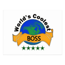 World's Coolest Boss Postcards