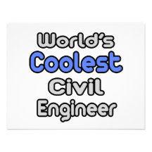 World's Coolest Civil Engineer Personalized Announcements