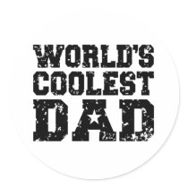 World's Coolest Dad Sticker