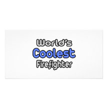 World's Coolest Firefighter Photo Greeting Card