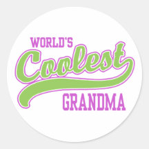 World's Coolest Grandma Round Stickers