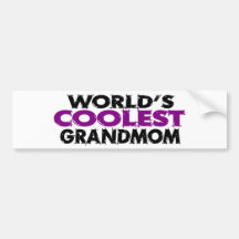 Worlds Coolest Grandmom Bumper Sticker