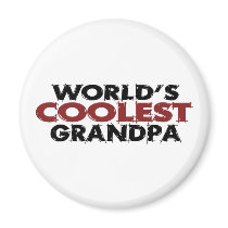 Worlds Coolest Grandpa Refrigerator Magnet