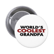 Worlds Coolest Grandpa Pinback Buttons