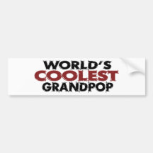 Worlds Coolest Grandpop Bumper Sticker