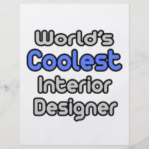 World's Coolest Interior Designer Personalized Flyer