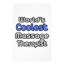 World's Coolest Massage Therapist Customized Stationery