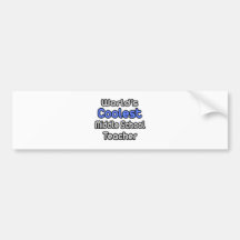 World's Coolest Middle School Teacher Bumper Sticker