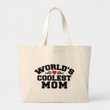 World's Coolest Mom Canvas Bags