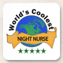 World's Coolest Night Nurse Coaster