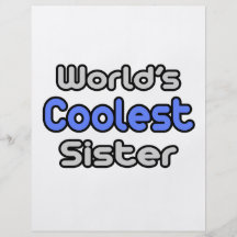 World's Coolest Sister Full Color Flyer