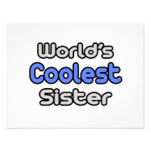 World's Coolest Sister Personalized Invitation