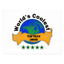 World's Coolest Tow Truck Driver Post Cards