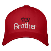 Worlds Finest Brother Embroidered Baseball Cap