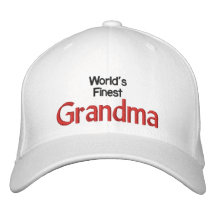 World's Finest Grandma Embroidered Baseball Caps