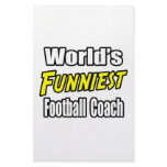 World's Funniest Football Coach Stationery Design