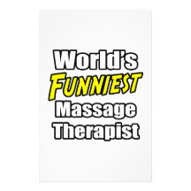World's Funniest Massage Therapist Personalized Stationery