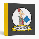 WORLDS GREATEST ARCHITECT MEN CARTOON 3 RING BINDER