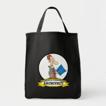 WORLDS GREATEST ARCHITECT MEN CARTOON CANVAS BAGS