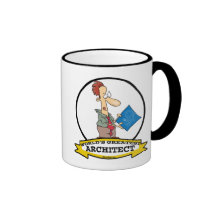 WORLDS GREATEST ARCHITECT MEN CARTOON COFFEE MUGS